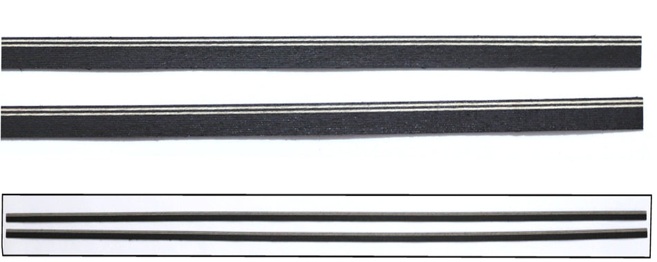 Rocklite Ebano Guitar Binding, Black with White+Black+White+Black  lines, 2 piece set, 32.5" long