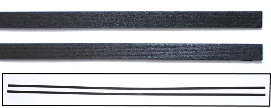 Rocklite Ebano Guitar Binding, Black, 2 piece set, 32.5" long