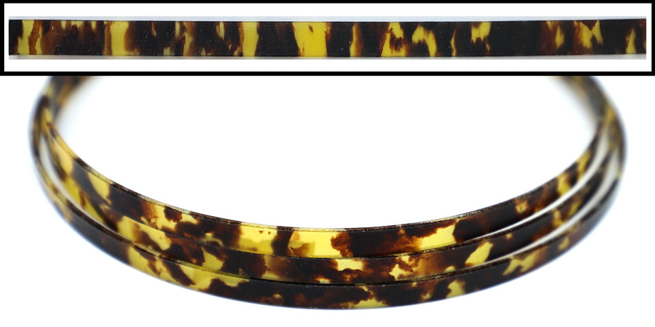 Plastic Guitar Binding, 54" long piece 1.5 x 6 x 1380mm (Yellow Tortoise) Celluloid