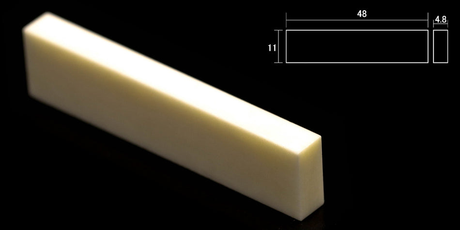 Bleached Bone Nut blank 48 * 11 * 4.8mm for Acoustic & Electric Guitars
