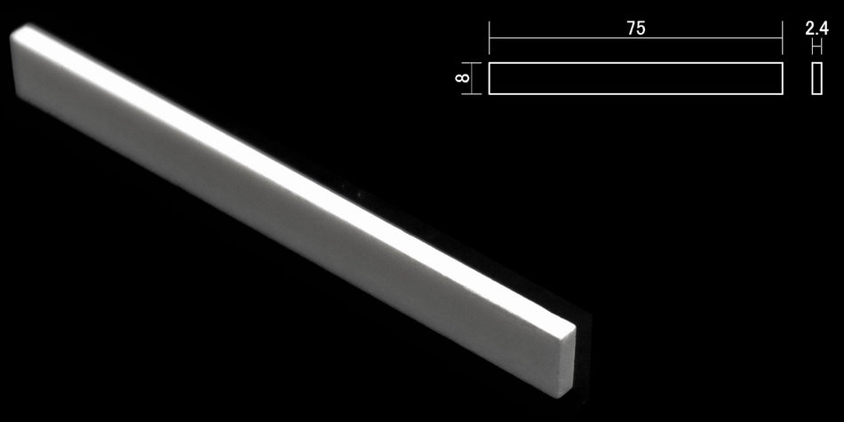 Bleached Bone Saddle blank 75 * 8 * 2.4mm for Acoustic Guitars