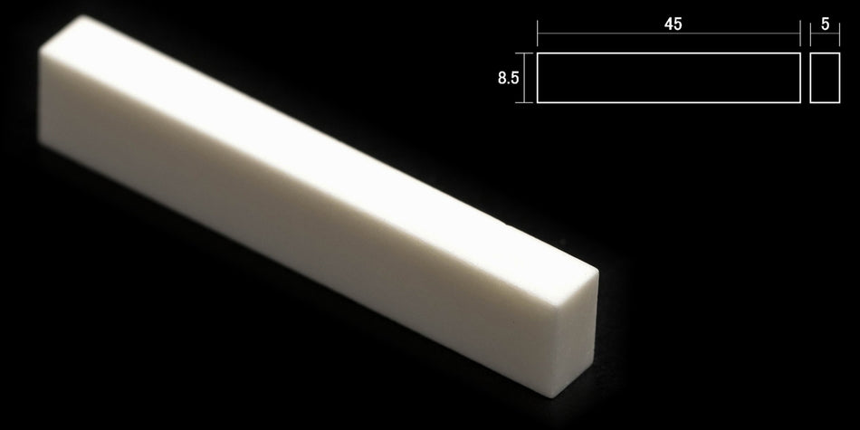 Bleached Bone Nut blank 45 * 8.5 * 5mm for Acoustic & Electric Guitars