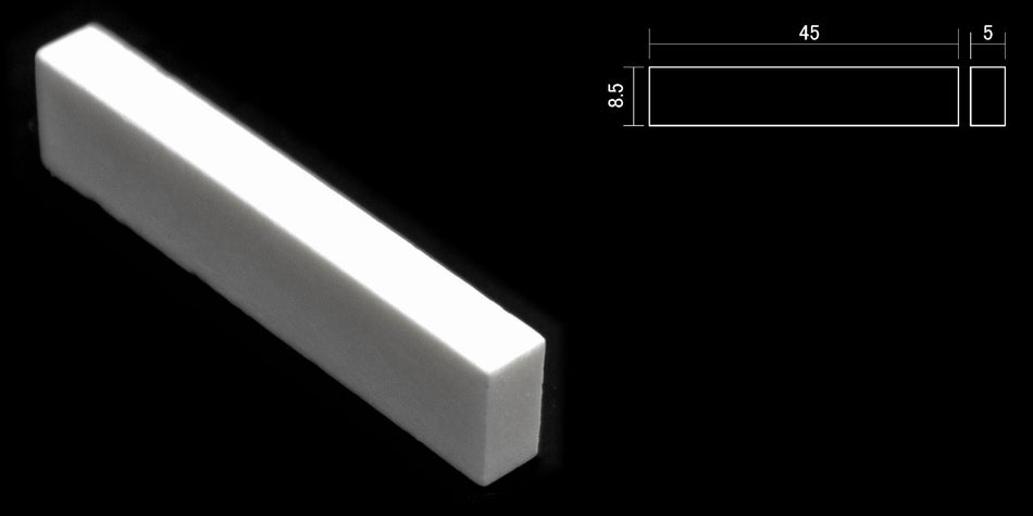 Bleached Bone Nut blank 45 * 10 * 5mm for Acoustic & Electric Guitars
