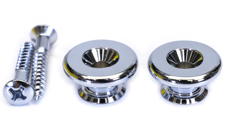 Gotoh EP-B3 Strap Buttons, set of 2 Large Ridged (choose finish)