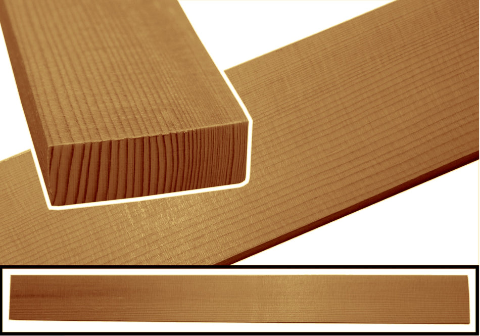 Torrefied Red Spruce Bracewood, 1 block 0.85" x 1.9" x 19.7" (HIGH GRADE)