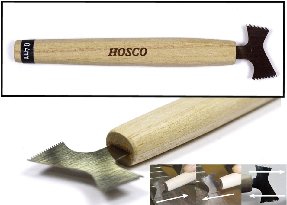 Fret Slot Cleaning Saw, Double-Headed 0.4mm kerf