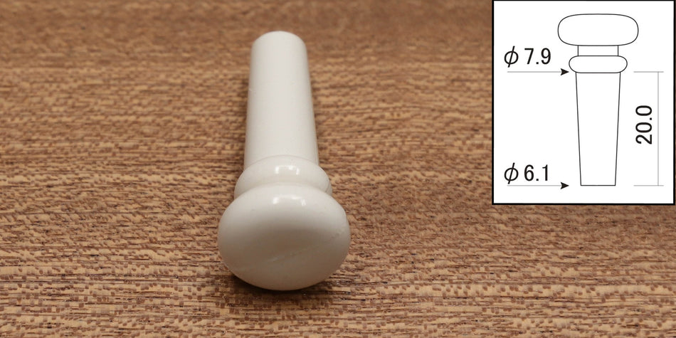 Endpin, Plastic, White