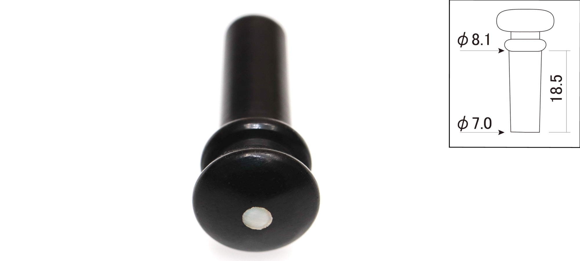 Endpin, Ebony with 3mm MoP dot – EdCo Fine Woods Canada Inc.