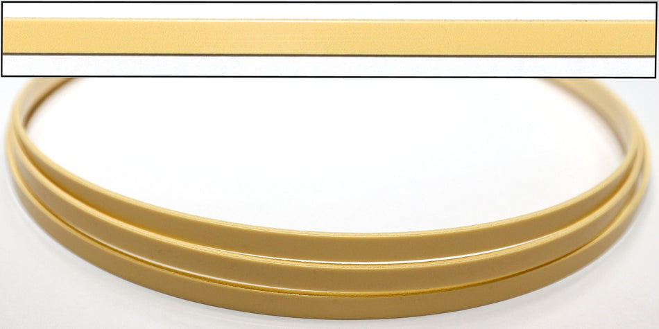 Plastic Guitar Binding, 63" long piece 1.5 x 6 x 1600mm (Ivoroid) Celluloid