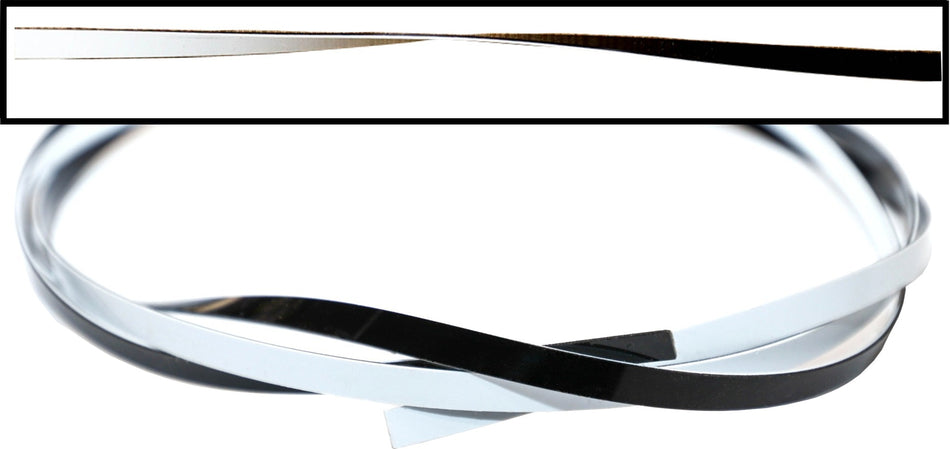 Plastic Guitar Binding (ABS) Black/White, 66" long piece (1 x 6 x 1600mm)