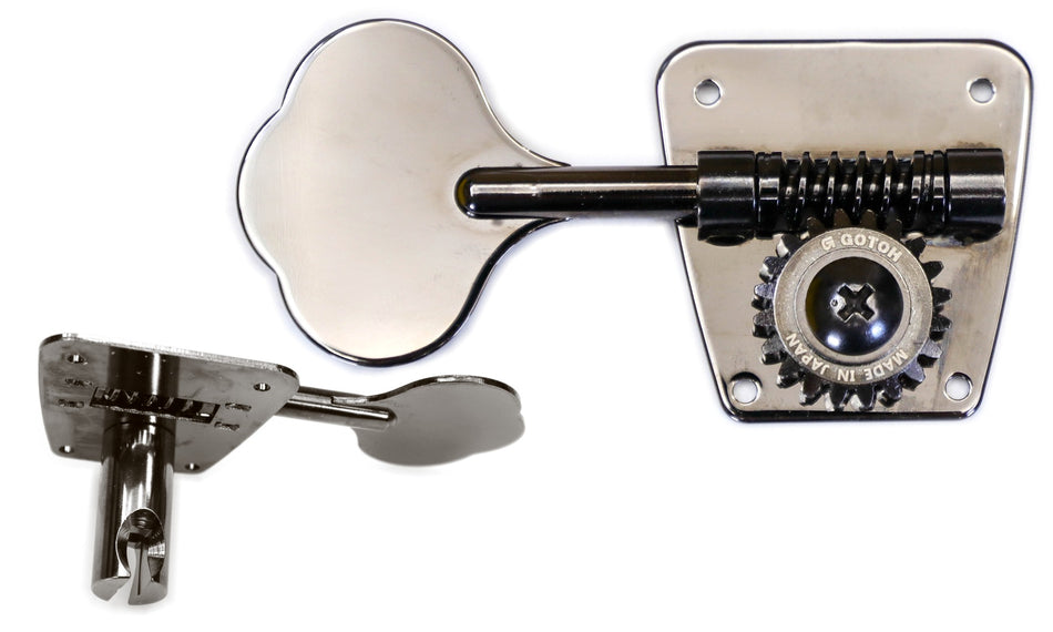 Gotoh FB30(CK) Clover Bass Tuner, 1 Right* for Left-Hand (Cosmo Black)