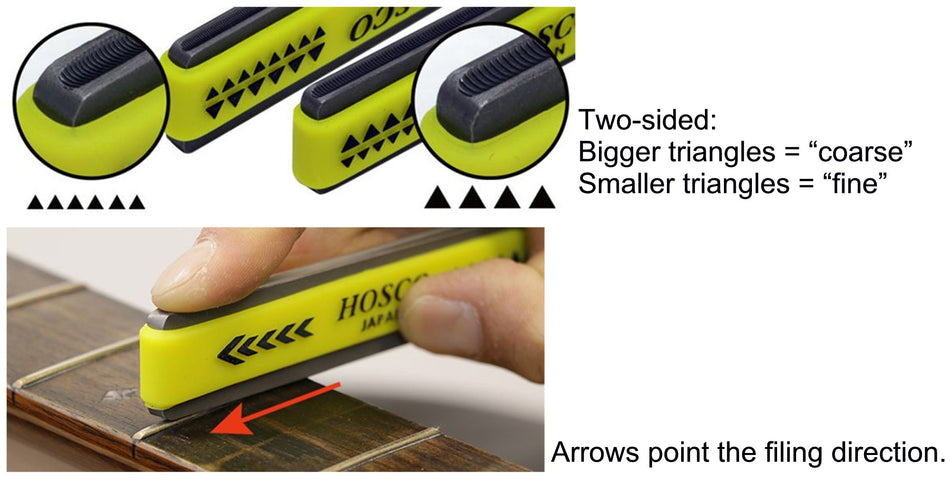 Compact Fret Crowning File, Double-edge Medium Radius (R=2mm)