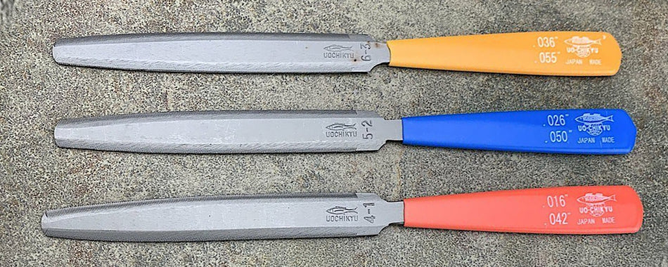 Uo-Chikyu Set of 3 Proffesional Series Double-sided Nut Files