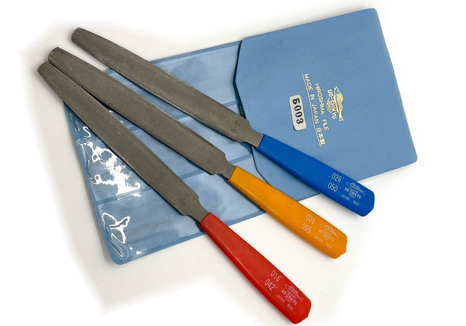 Uo-Chikyu Set of 3 Proffesional Series Double-sided Nut Files