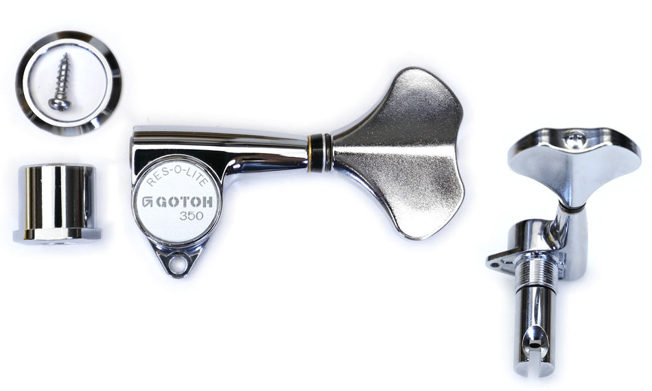 Gotoh GB350(C) Res-o-Lite Compact Bass Tuners, 4-Left (Chrome)