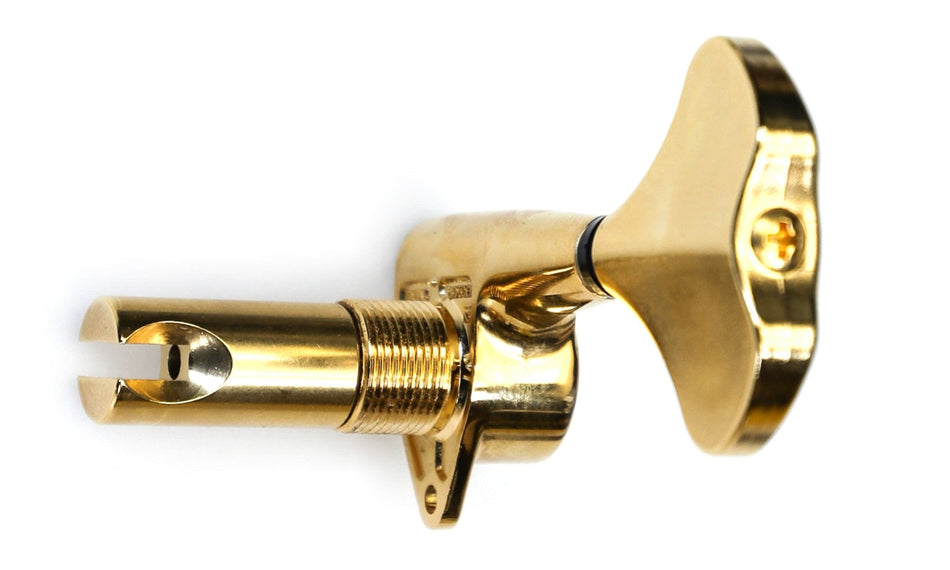 Gotoh GB350(G) Res-o-Lite Compact Bass Tuner, 1 Right* for Left-Hand (Gold)