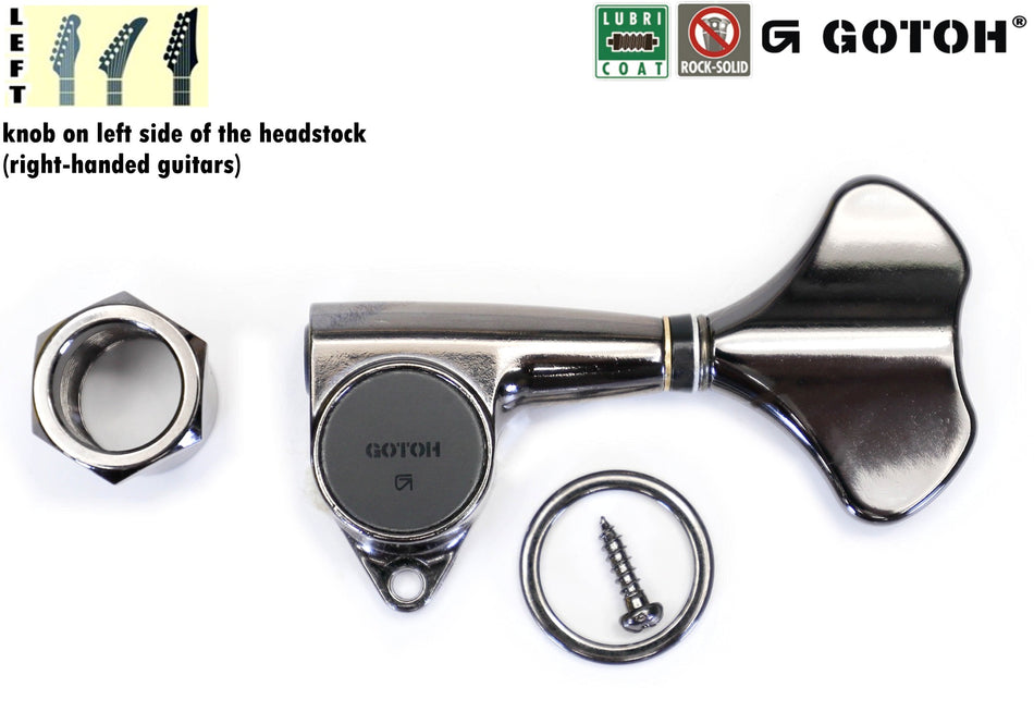 Gotoh GB707(CK) Compact Bass Tuner, 1 Left (Cosmo Black)