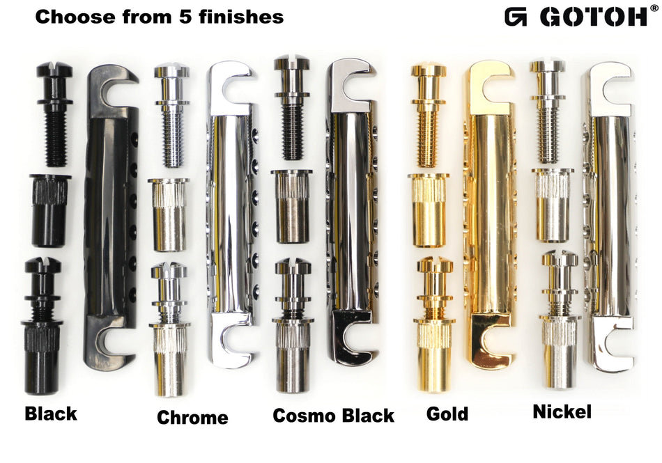 Gotoh GE101A-T Height-Adjustable Modern Stop Tailpiece (chose finish)