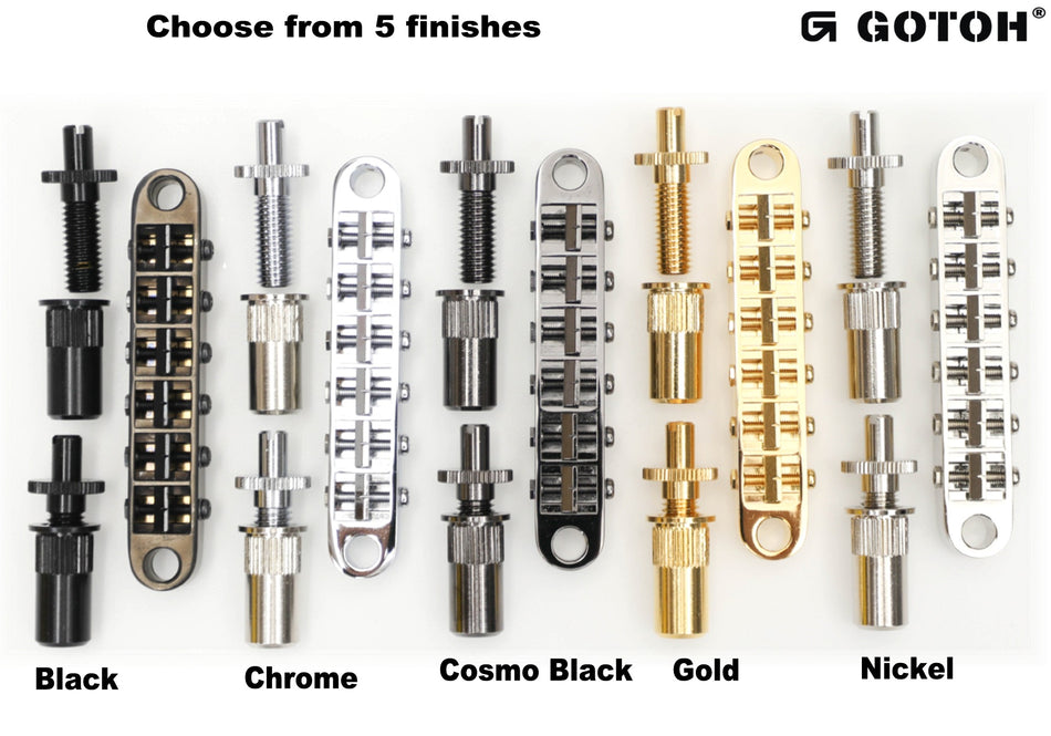 Gotoh GE103B-T Nashville-style Modern Tune-o-matic Bridge (choose finish)