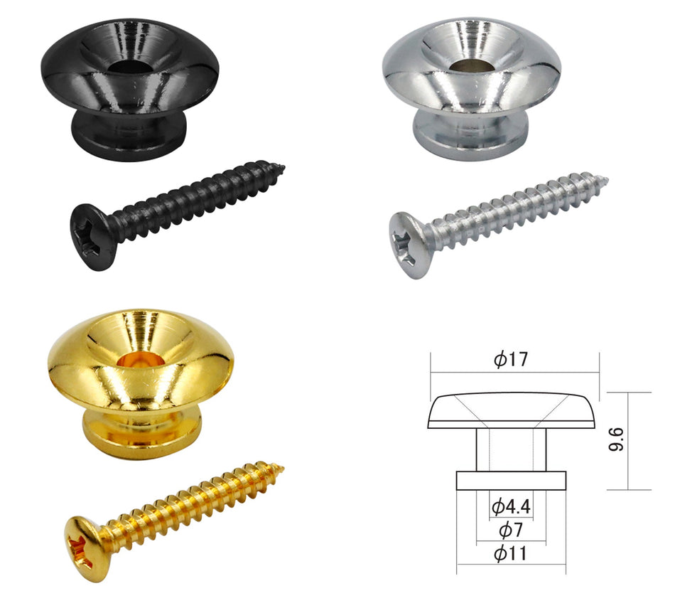 Strap Button for Guitars, Large (choose finish)