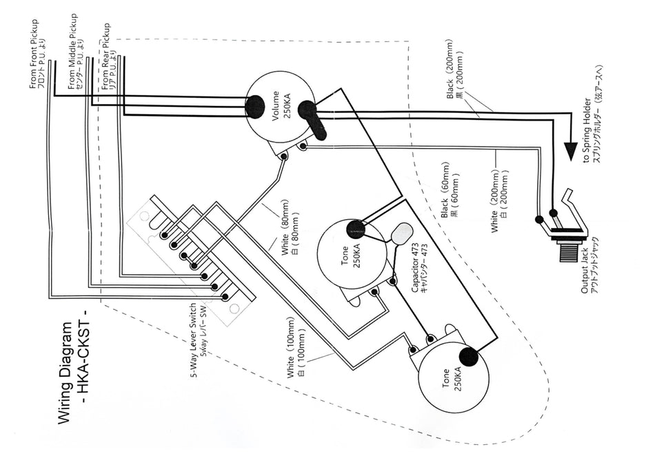 Wiring Kit for Strat-type Guitars