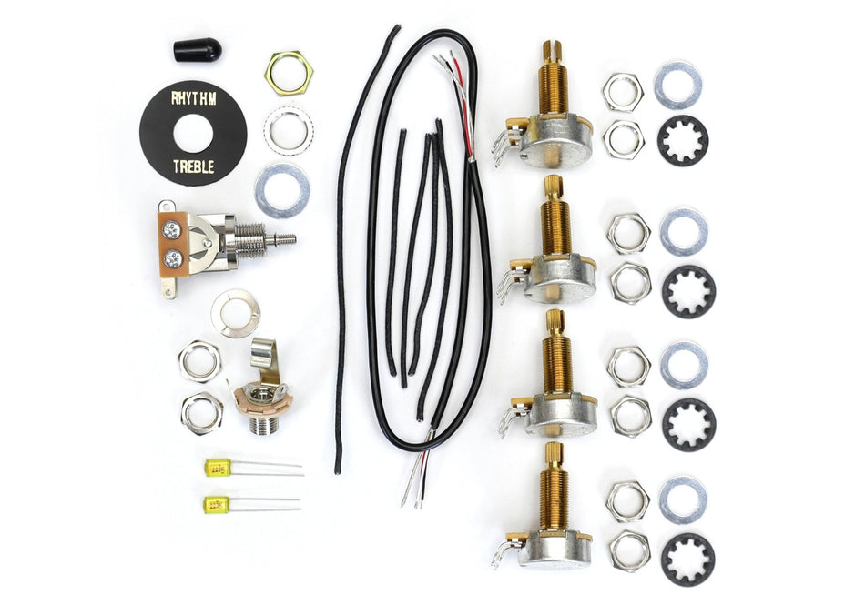 Wiring Kit for LP-type Guitars, CTS + SwitchCraft Upgade (Black)