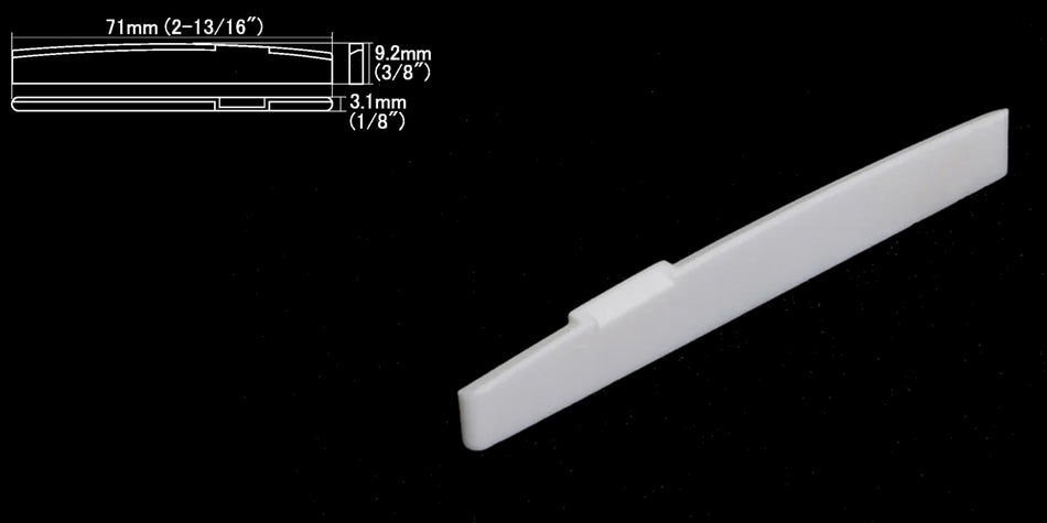 Shaped Saddle, Bleached Bone 71 * 9.2 * 3.1mm, for Taylor Guitars