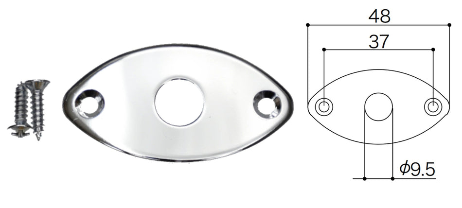 Gotoh JCB-2 Oval Football Style Jack Plate (choose finish)
