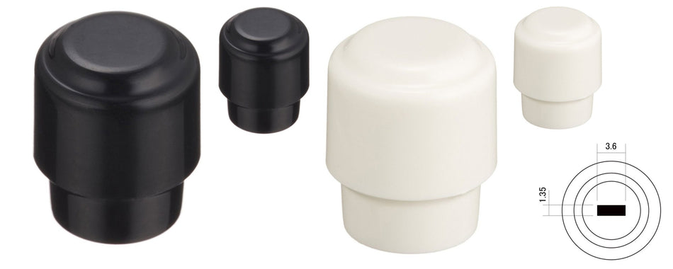 Tele-style Barrel Switch Knobs, Metric, set of 2 (choose color)