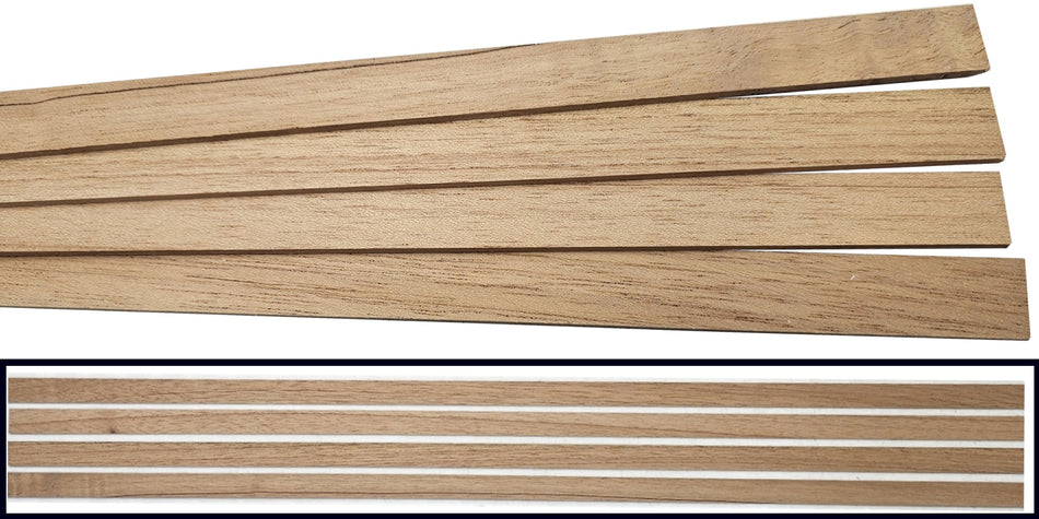 Solid Guitar Lining / Binding, 4 Spanish Cedar pieces 2.5 * 18 * 860.mm