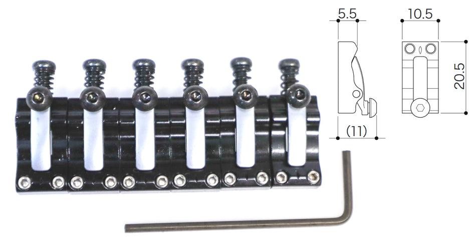 Gotoh LS105 Locking Saddle set (6pc 10.5mm spacing) Upgrade for EV510T, EV510TS, 510T, 510TS