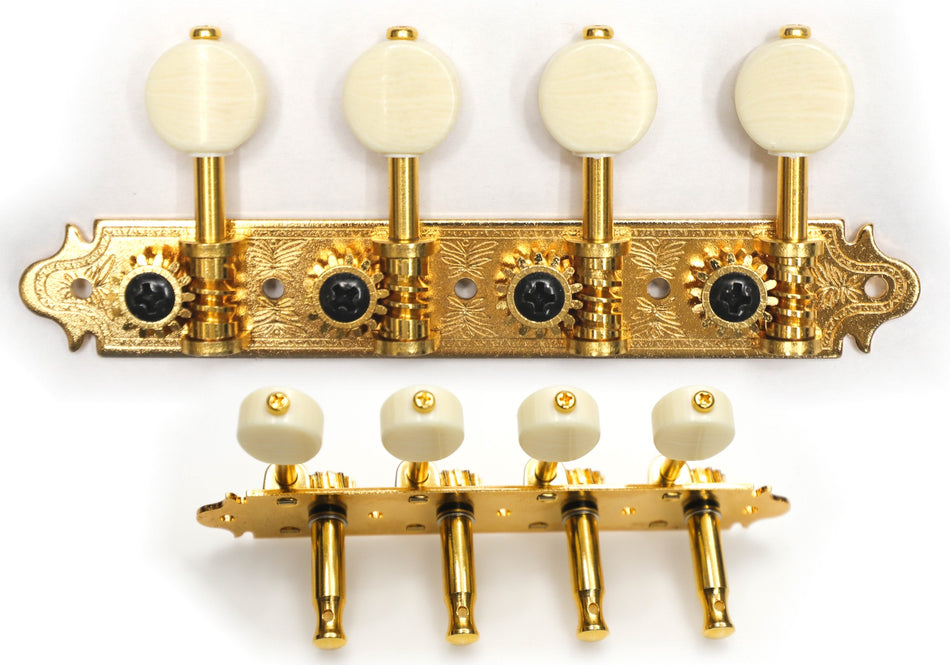 Mandolin Tuners, A-style Gotoh MA40(G)MM with Metal Rollers (Gold)