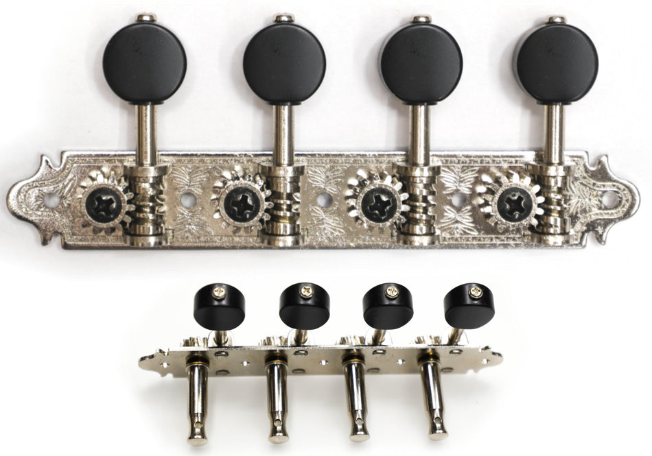 Mandolin Tuners, A-style Gotoh MA40(N)MB with Metal Rollers (Nickel)