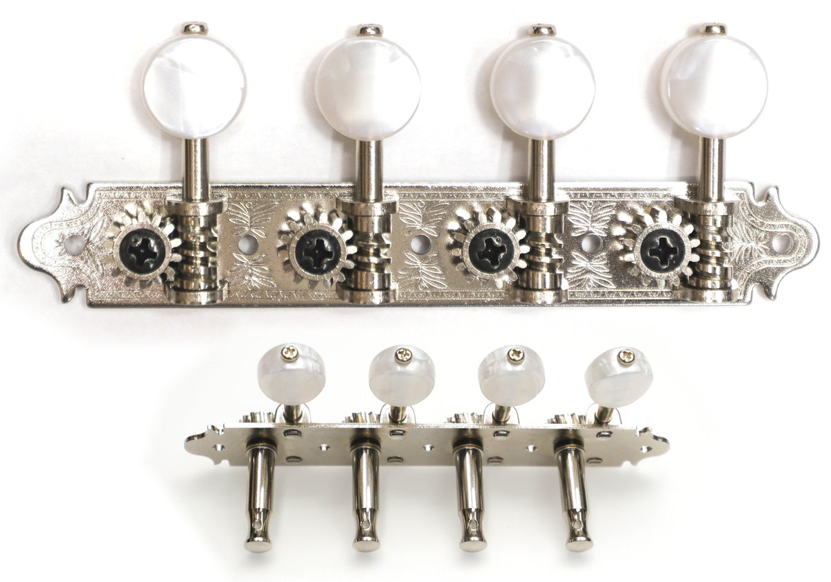 Mandolin Tuners, A-style Gotoh MA40(N)MW with Metal Rollers (Nickel ...