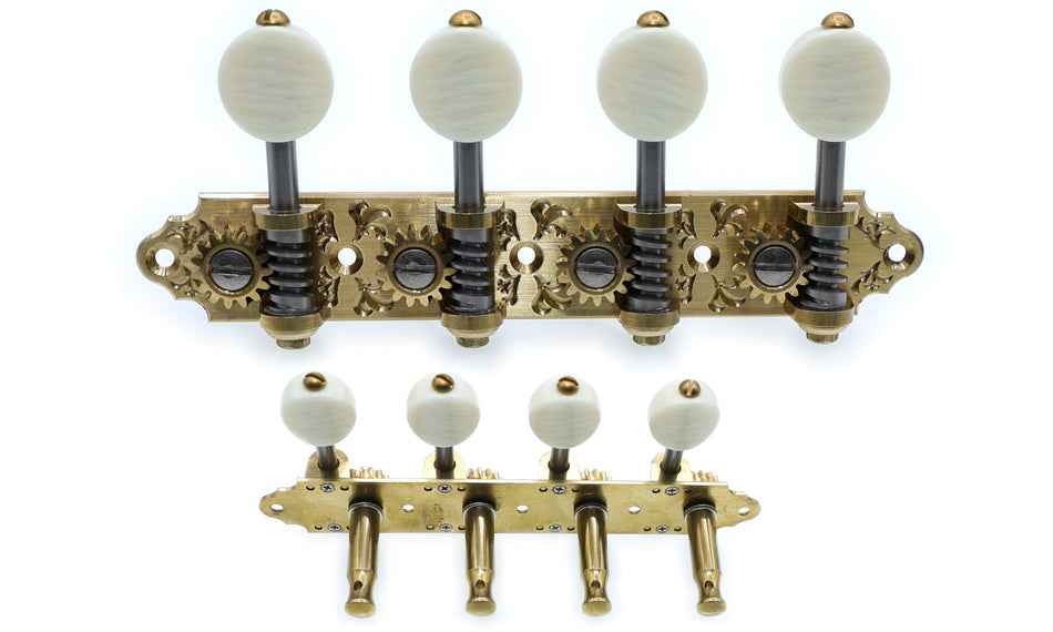 Mandolin Tuners, A-style Gotoh MA510(SB)MM with Metal Rollers (Solid Brass)