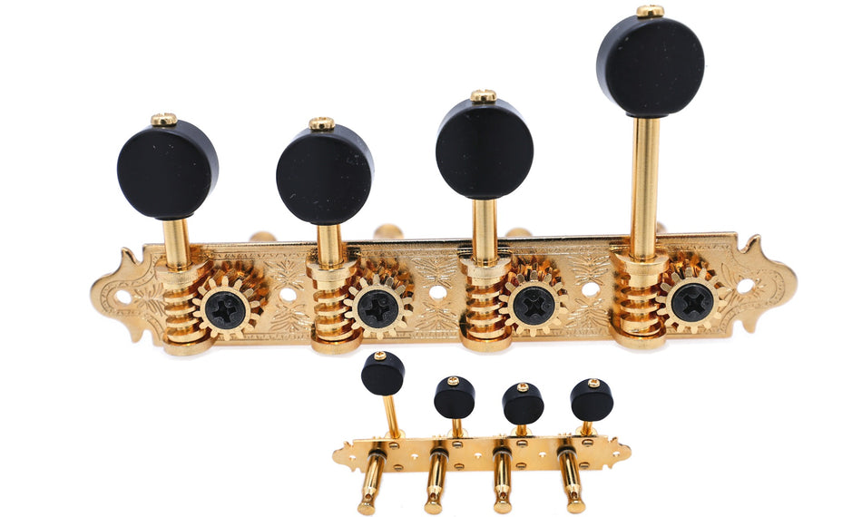 Mandolin Tuners, F-style Gotoh MF40R(G)MB with Metal Rollers (Gold, Reverse Wind)