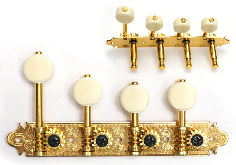 Mandolin Tuners, F-style Gotoh MF40(G)MM with Metal Rollers (Gold)