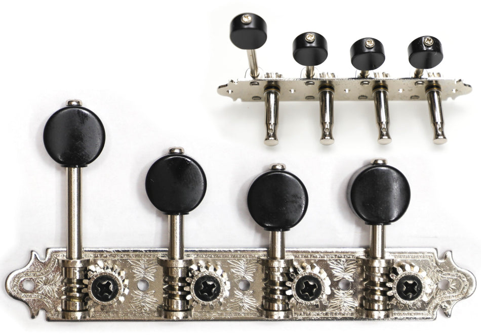 Mandolin Tuners, F-style Gotoh MF40(N)MB Tuers with Metal Rollers (Nickel)