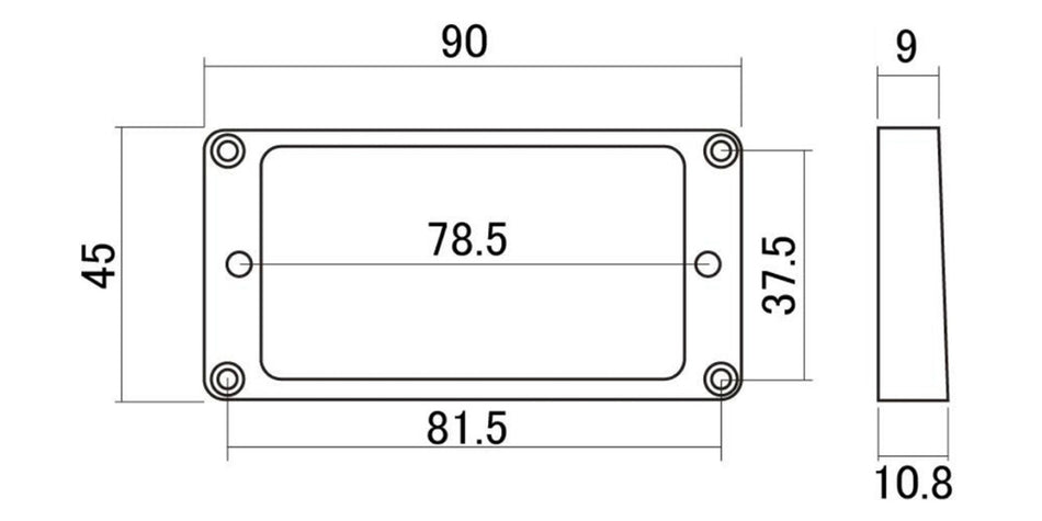 Mounting Ring for Humbucker, Raised Tapered Flat Top / Curved Bottom (choose color)