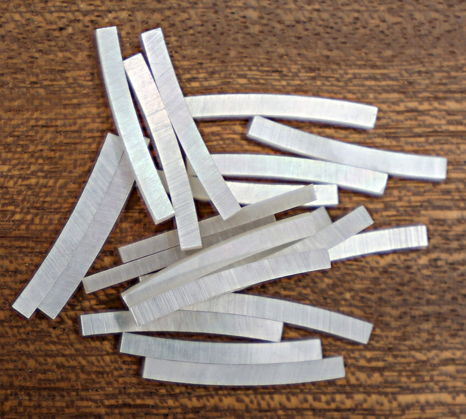Mother of Pearl Curved Rosette maker, 20 pieces (20 * 2 * 1.5mm) 61.8R inner radius