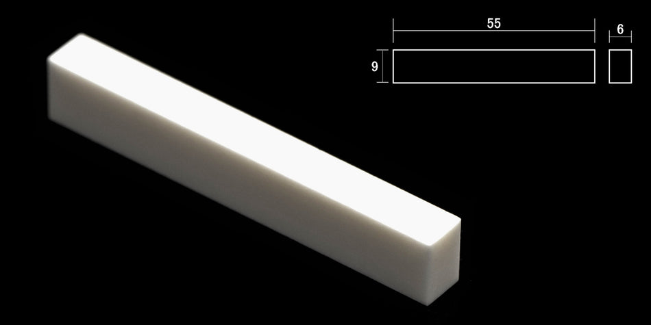 Bleached Bone Nut blank 55 * 9 * 6mm for Acoustic & Electric Guitars