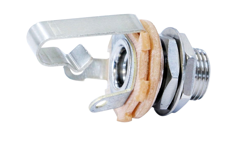 Switchcraft Output Jack, Mono 9.4mm dia. 9mm long, Nickel