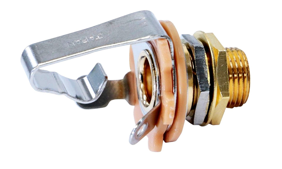 Standard Output Jack, Mono 9mm dia. 9mm long, Gold