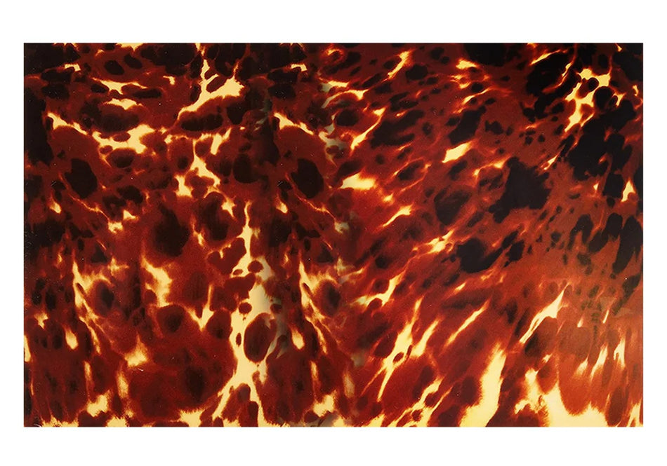 Plastic Pickguard Blank for Acoustic Guitars, Self-Adhesive Sheet 290 x 180 x 0.5mm, Light Brown Tortoise