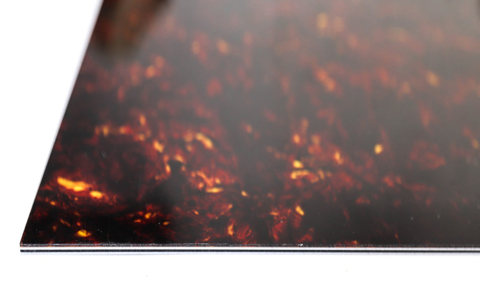 Pickguard Sheet for Electric Guitars & Basses - Black Tortoise 4-ply (450x290x2.4mm)