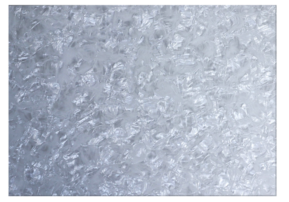 Pickguard Sheet for Electric Guitars & Basses - White Pearloid 3-ply (450x300x2.4mm)
