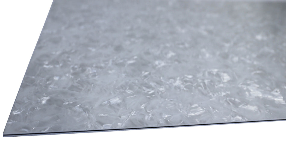 Pickguard Sheet for Electric Guitars & Basses - White Pearloid 3-ply (450x300x2.4mm)