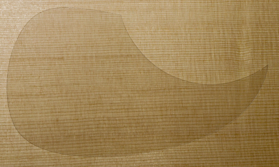 Acoustic Guitar Pickguard, Vinyl self-adhesive Teardrop - Clear