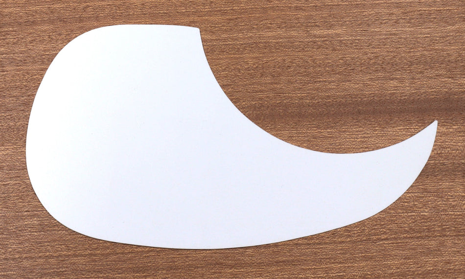 Acoustic Guitar Pickguard, Vinyl self-adhesive Teardrop - White
