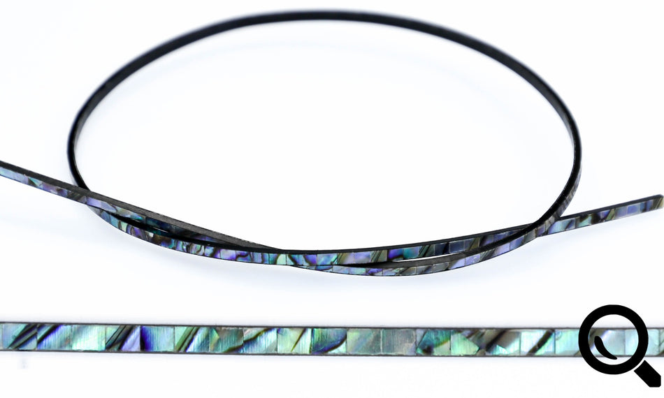 ZipFlex Purfling, Blue Paua Abalone 1.5 * 1.5 * 382.mm